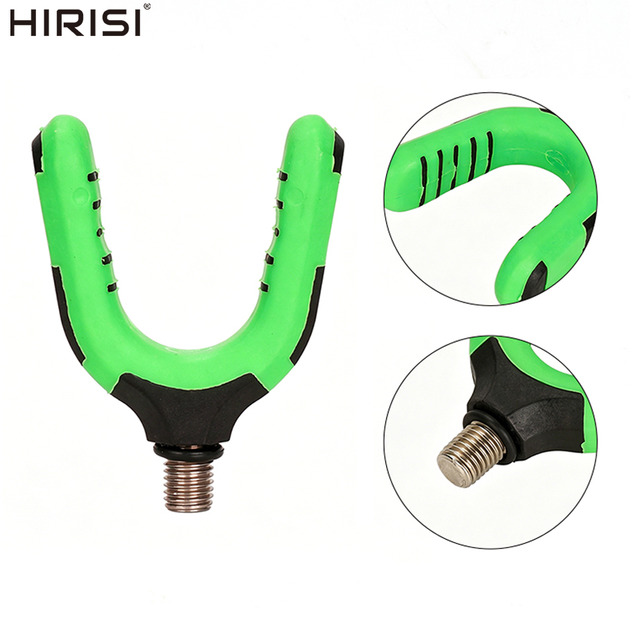 Head Racket Boom - Hirisi カープフィッシングロッドレストヘッド 3/8インチネジ滑り止めシリコンロッドホルダー ロッドポッド バンクスティック バズバー