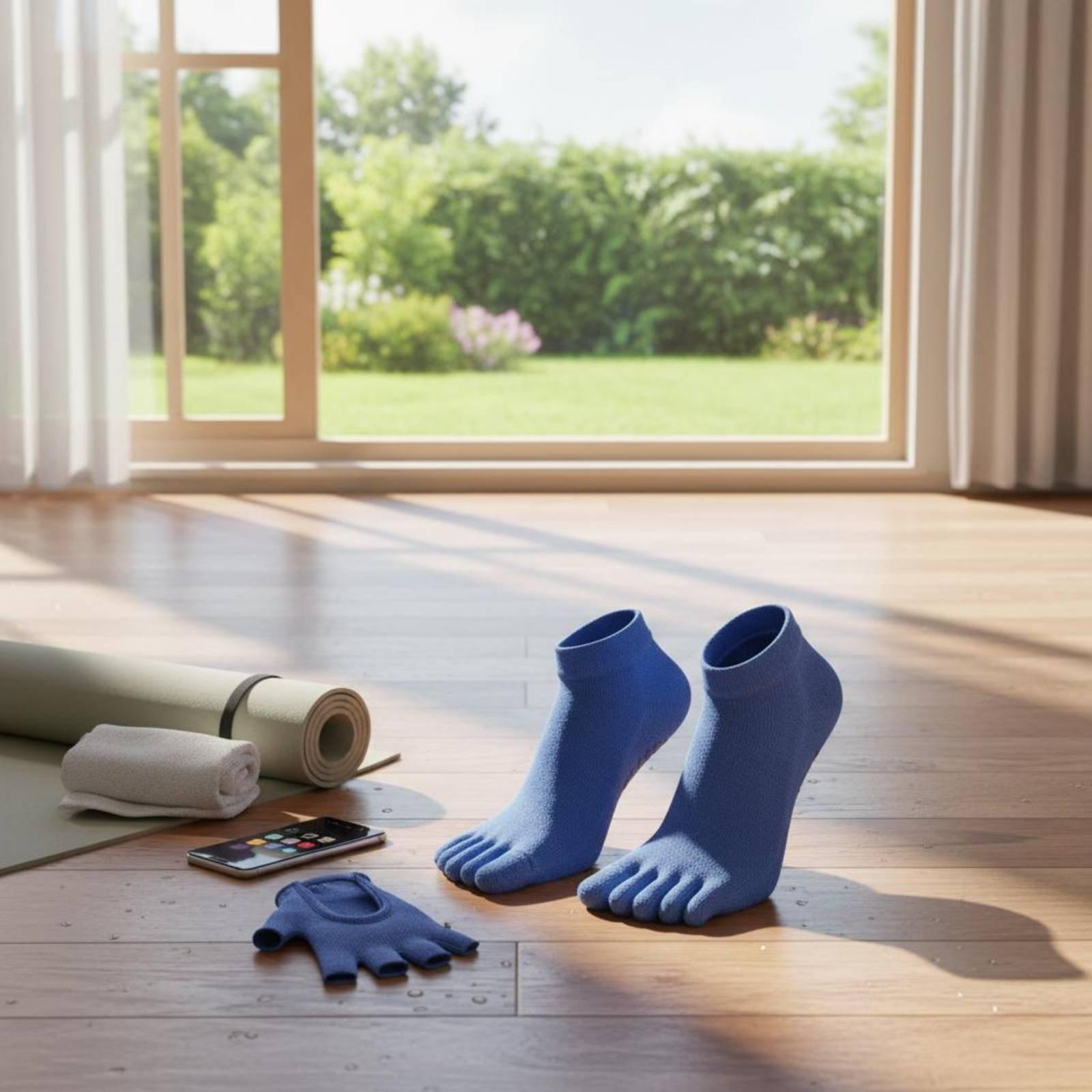 Pilates Yoga And Gym - 女性用滑り止めスポーツソックス ピラティス コンプレッション グリップソックス ヨガ トゥーソックス