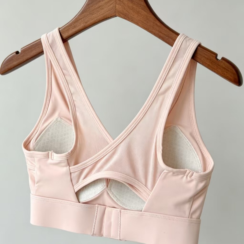 Pilates Yoga Top - 高サポート耐衝撃スポーツブラ レディース ワンピースモールドカップ 美背ベスト ワークアウト ピラティス