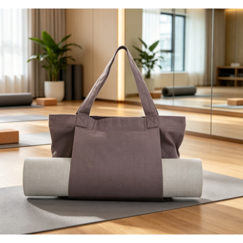 Pilates Yoga Mat - 1pc ヨガバッグヨガマット収納トート大容量ポータブルキャンバス収納バッグフィットネスピラティス屋外運動用