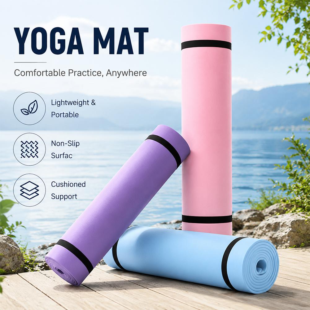Pilates Yoga Mat - 1/2 個厚いヨガマット滑り止めスポーツフィットネスマット EVA コンフォートフォームヨガマットエクササイズヨガやピラティス体操マット用