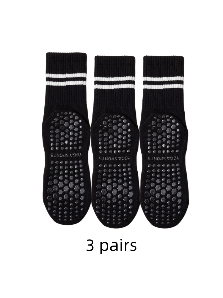 ヨガソックス 3 足、ミディアムレングスソックス、ピュアコッ - Medias Para Pilates Y Yoga のレビューと価格