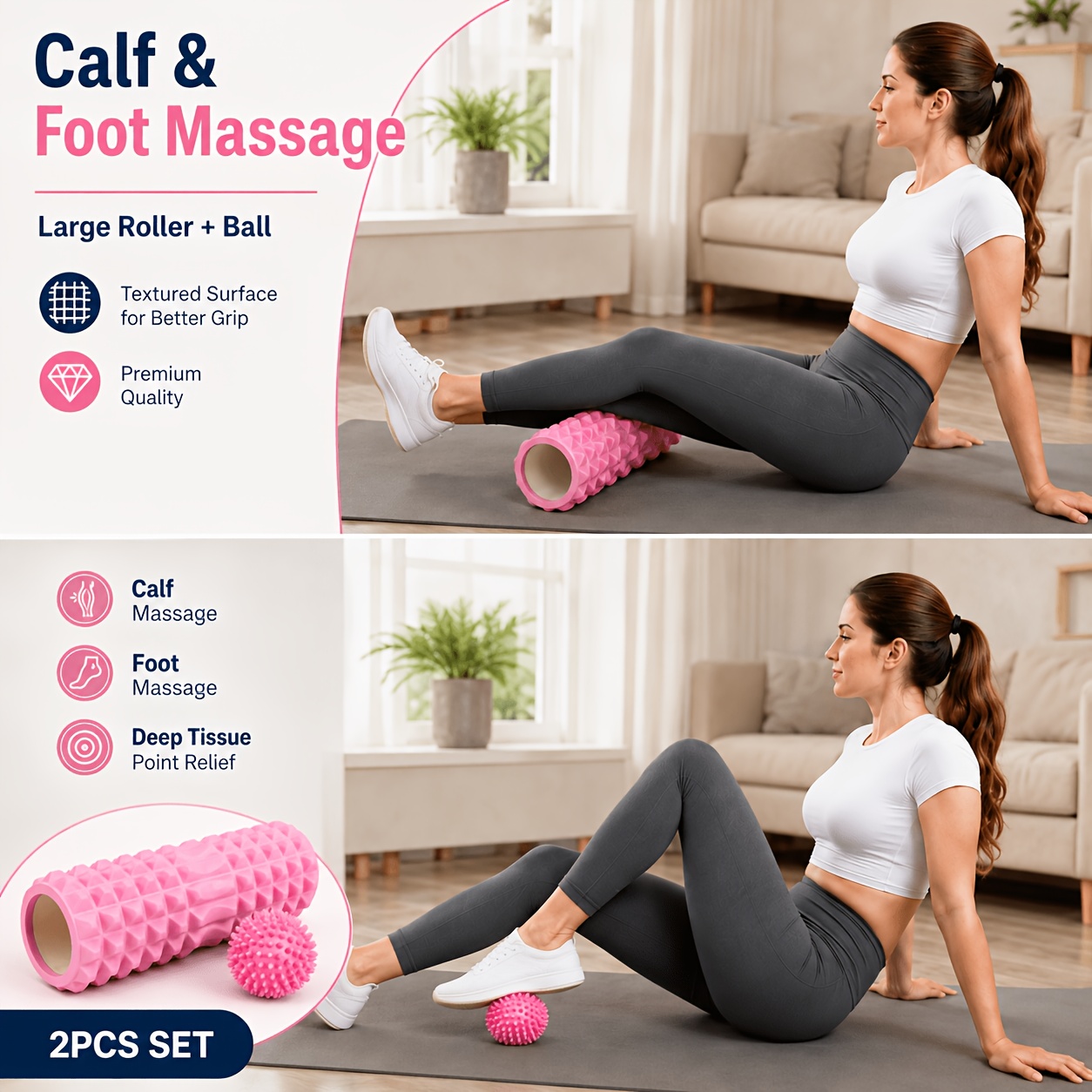 2個入り全身マッサージセット フォームローラー アキュプレッ - Acupressure Ball Set のレビューと価格