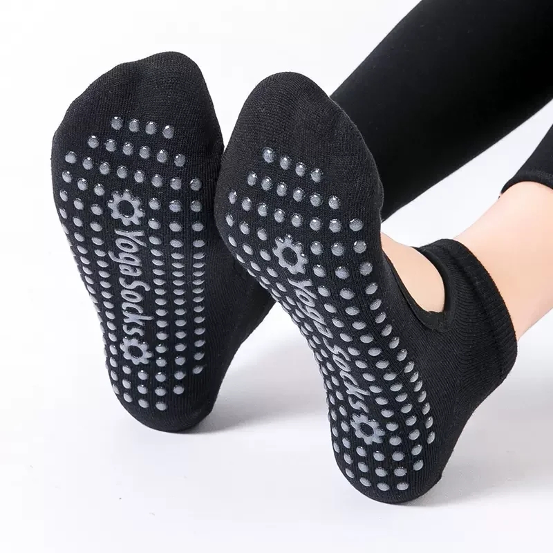 高品質の女性ヨガソックス滑り止め通気性背中の開いたピラティス - Medias Para Pilates Y Yoga のレビューと価格