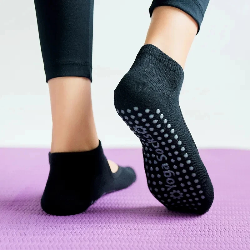 高品質の女性ヨガソックス滑り止め通気性背中の開いたピラティス - Medias Para Pilates Y Yoga のレビューと価格