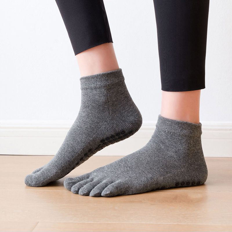 5つま先の滑り止めソックス,通気性,滑り止め,綿,ヨガ,バレ - Medias Para Pilates Y Yoga のレビューと価格