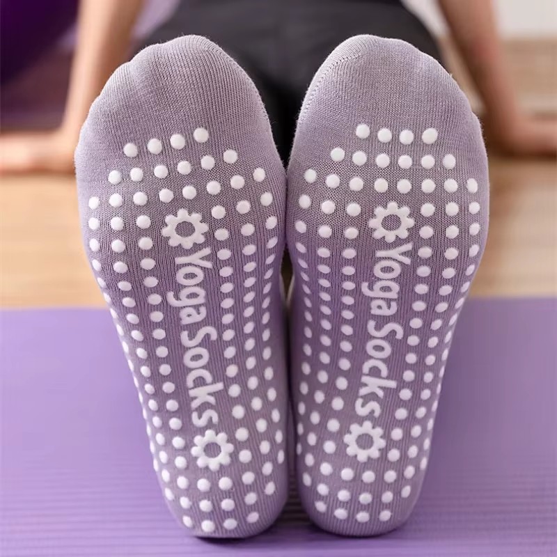 通気性タオル底ヨガソックス女性シリコーンノンスリップ包帯ピラ - Medias Para Pilates Y Yoga のレビューと価格
