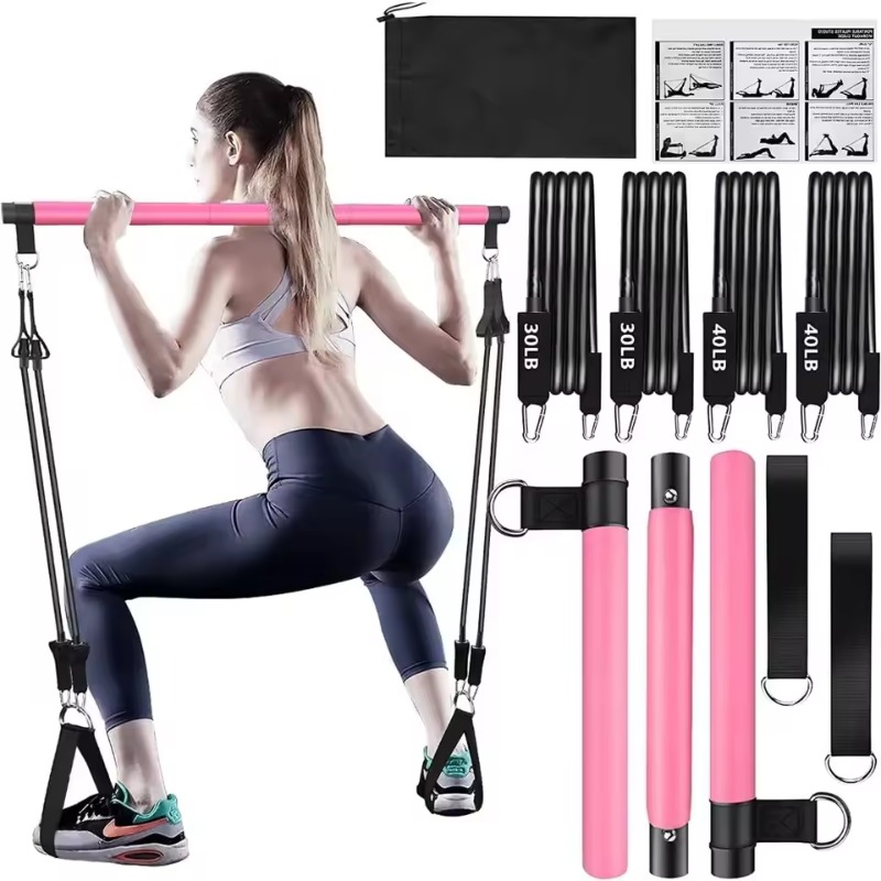 ピラティスバーキット、レジスタンスバンド付き、重ねて使えるバ - Pilates Yoga Barı のレビューと価格