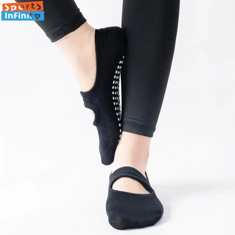 女性用シリコン滑り止めバックレスヨガソックス,屋内,バレエ, - Medias Para Pilates Y Yoga のレビューと価格