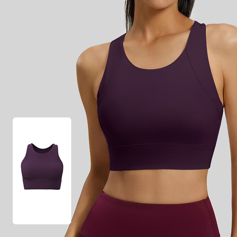 2026年ファッションレーサーバックヨガブラ、女性用耐衝撃性 - Pilates Yoga Top のレビューと価格