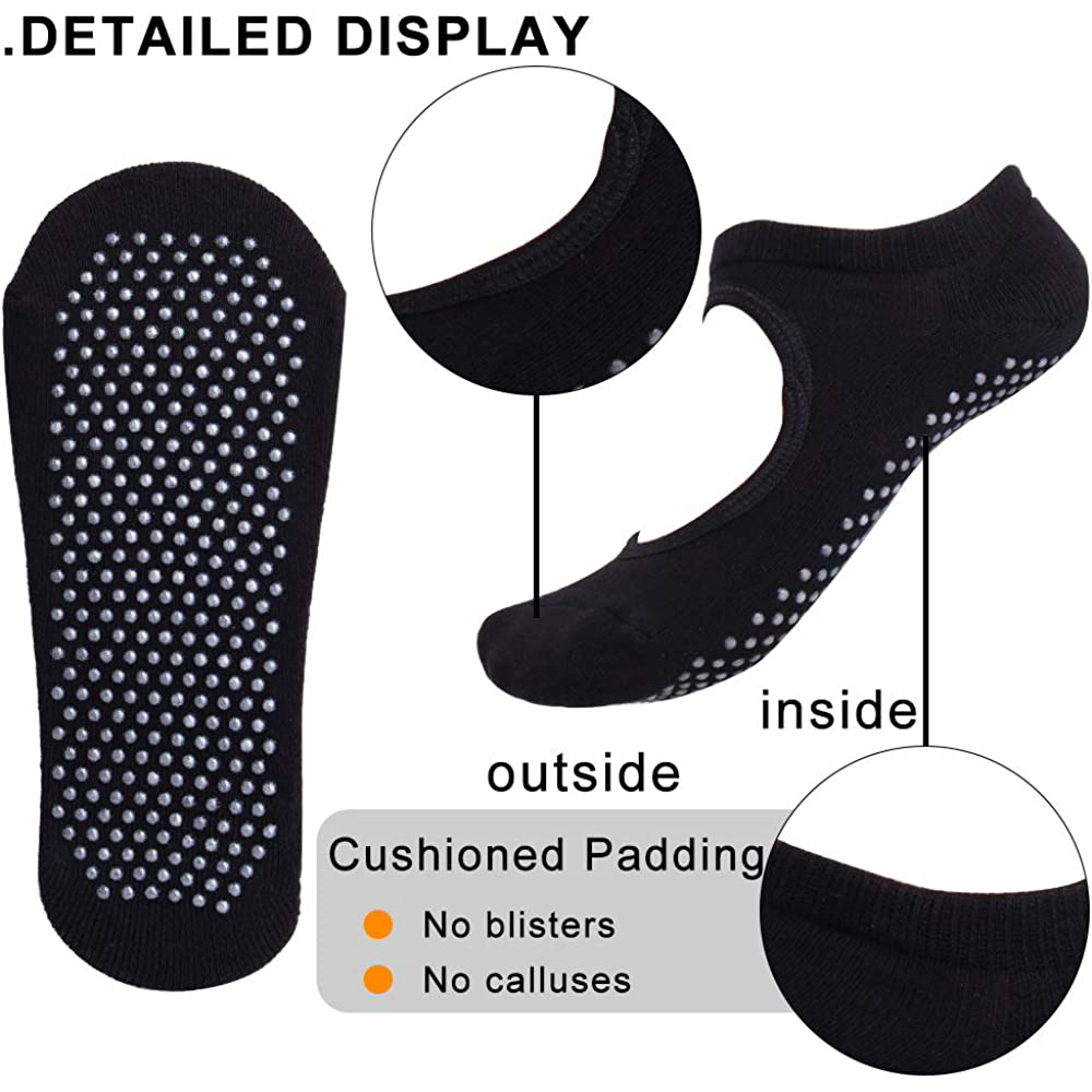 バックレスノンスリップフィットネスピラティスソックス綿女性ス - Medias Para Pilates Y Yoga のレビューと価格