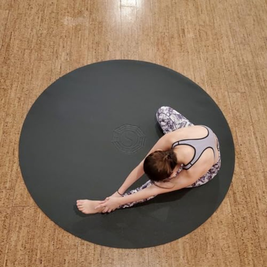 72 6フィートの大型円形ヨガマット、瞑想、ピラティス、太極 - Pilates Yin Yoga のレビューと価格
