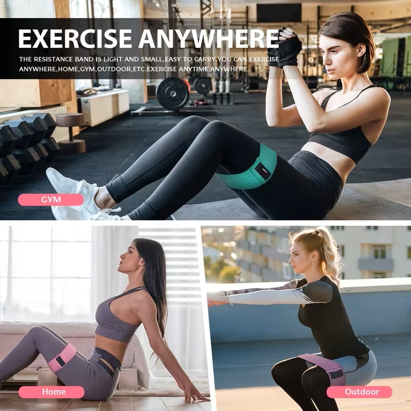 布製のレッグ＆ヒップ用エクササイズバンド。ヨガ、ピラティス、 - Pilates Yoga Home Workout のレビューと価格