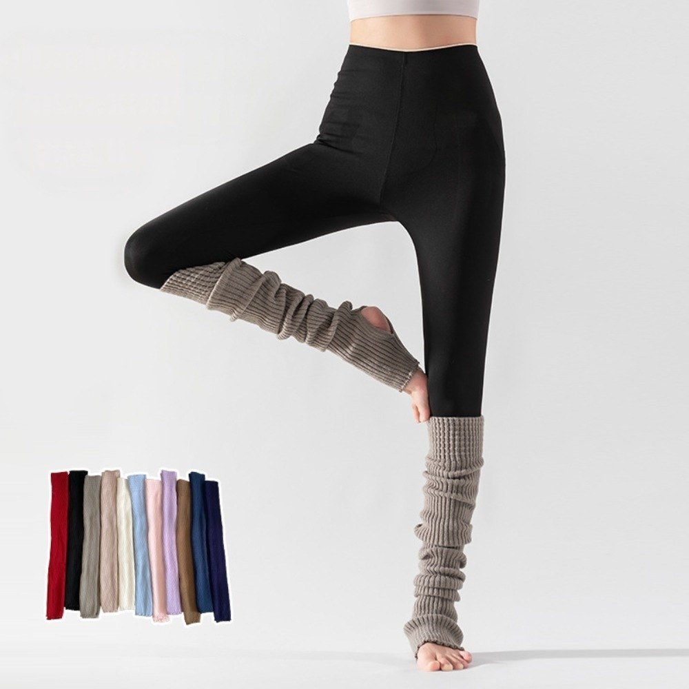 エクササイズ用ニーハイバレエレッグウォーマーフットカバーソフ - Yoga Pilates Girl のレビューと価格