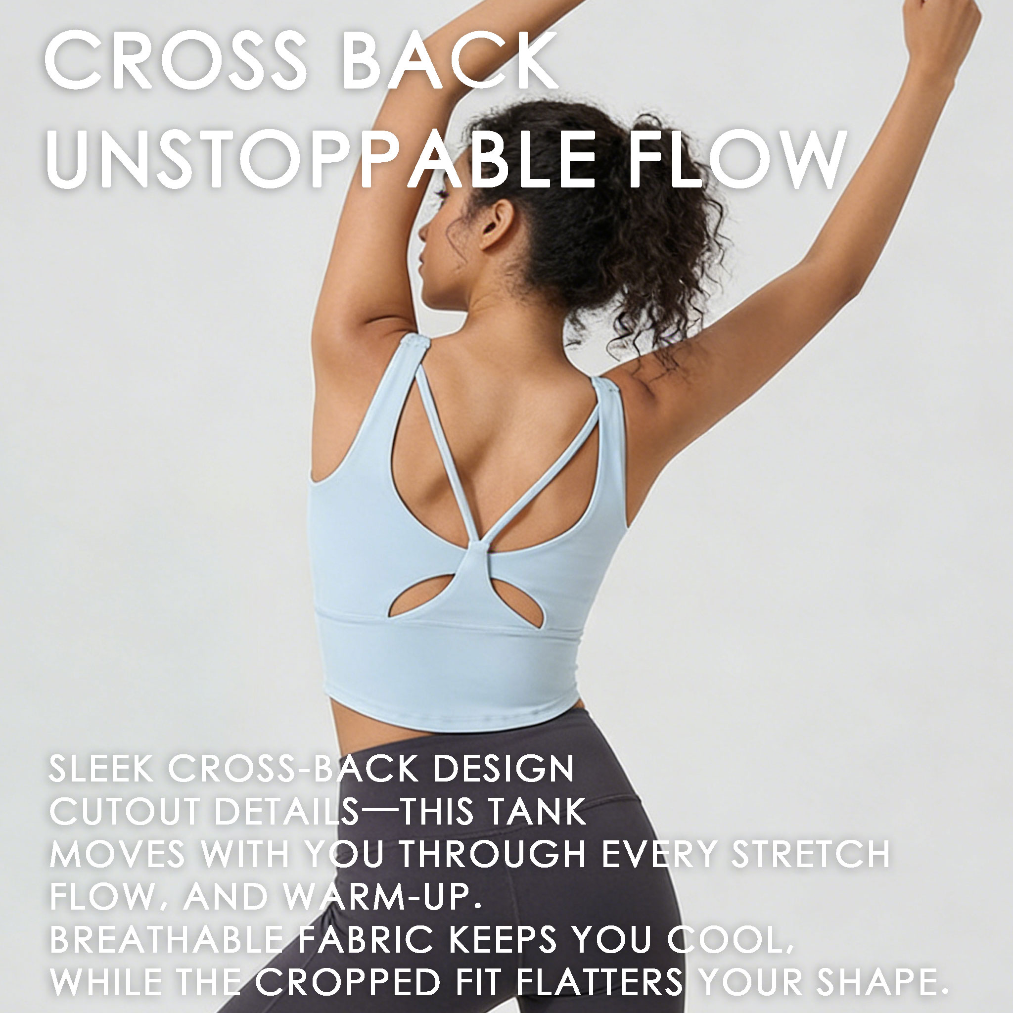レディース固定カップヨガスポーツブラ - クリスクロスバック - Pilates Yoga Top のレビューと価格