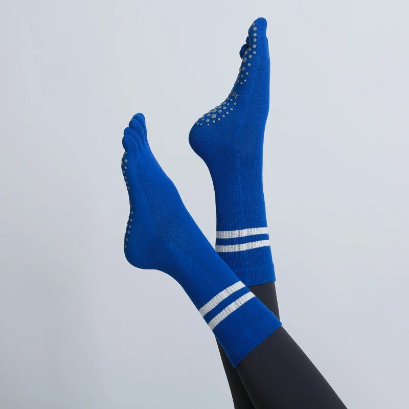 ハーフチューブヨガソックス,通気性,滑り止め,5本の指,スポ - Medias Para Pilates Y Yoga のレビューと価格