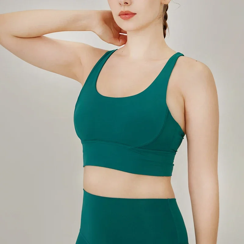クラシックシリーズ無地レディーススポーツブラ、高強度セクシー - Pilates Yoga Top のレビューと価格