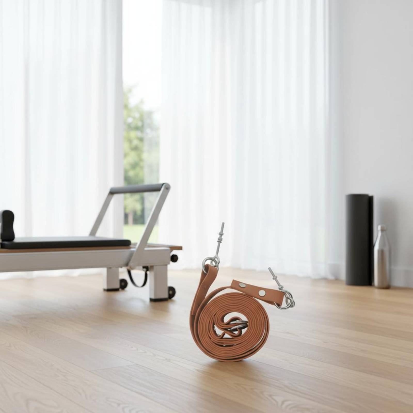 リフォーマー ダブルループストラップ 調節可能なピラティス  - Pilates & Yoga Elastic Band のレビューと価格