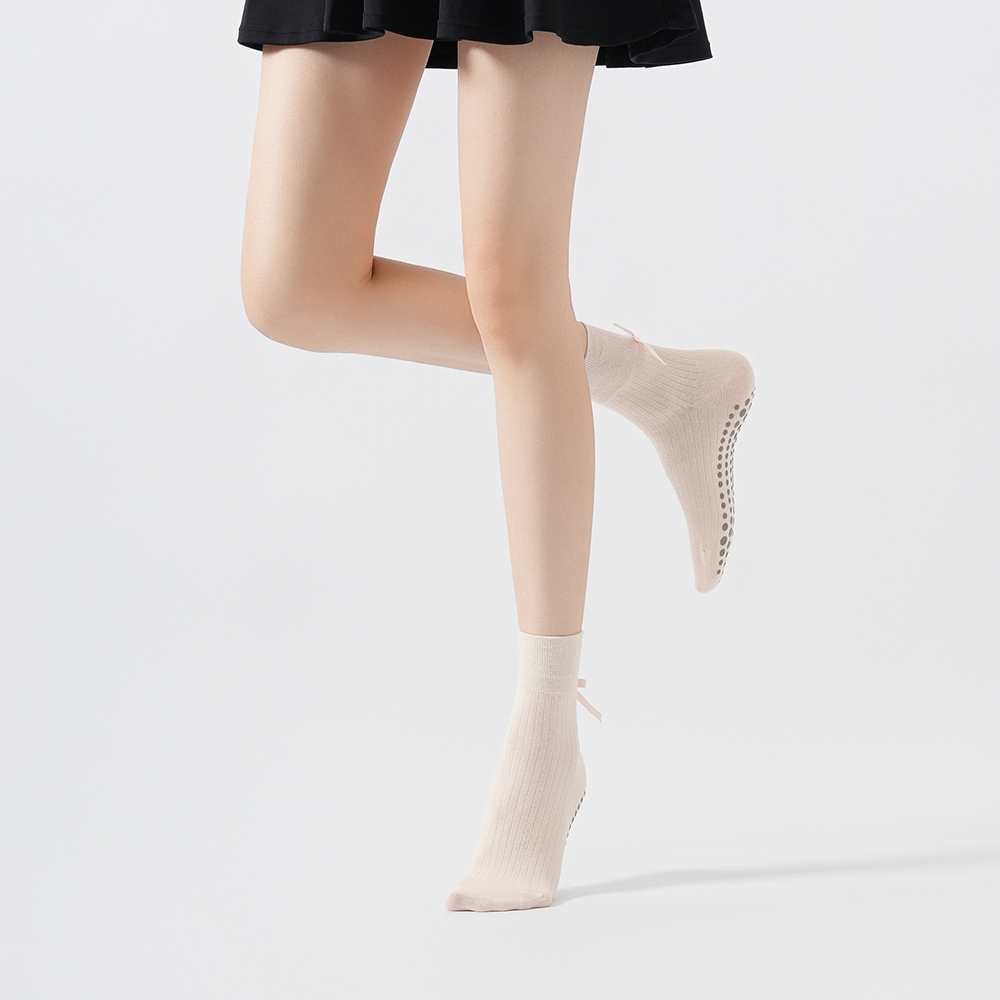 かわいいリボン付きヨガソックス、女の子向けスイートトレンドピ - Pilates & Yoga Elastic Band のレビューと価格